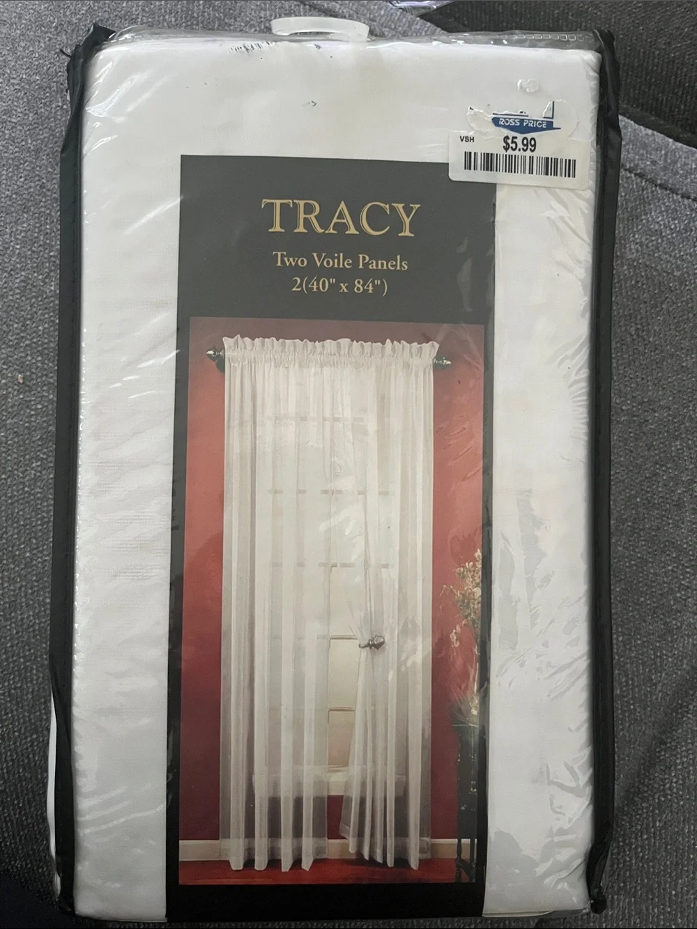 Trac Sheer Voile Curtain Panels - White (Set of 2)